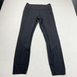 Lululemon Womens Mile High Black Leggings Slim Size 6 Performance Compression